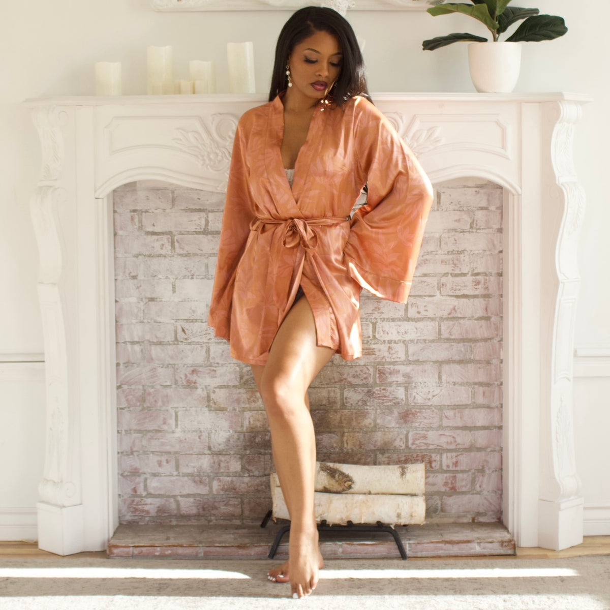 champagne toast satin robe