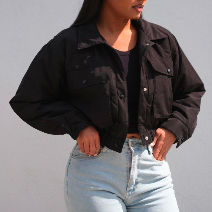 crop utility jacket