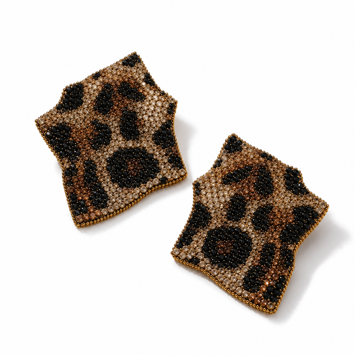 le safari plate earrings