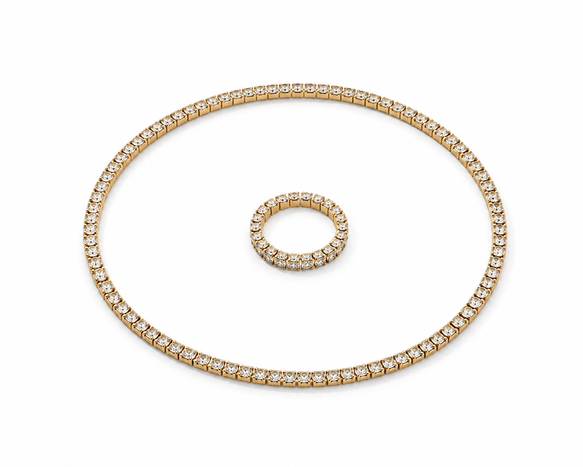 ankle bracelet & toe ring set