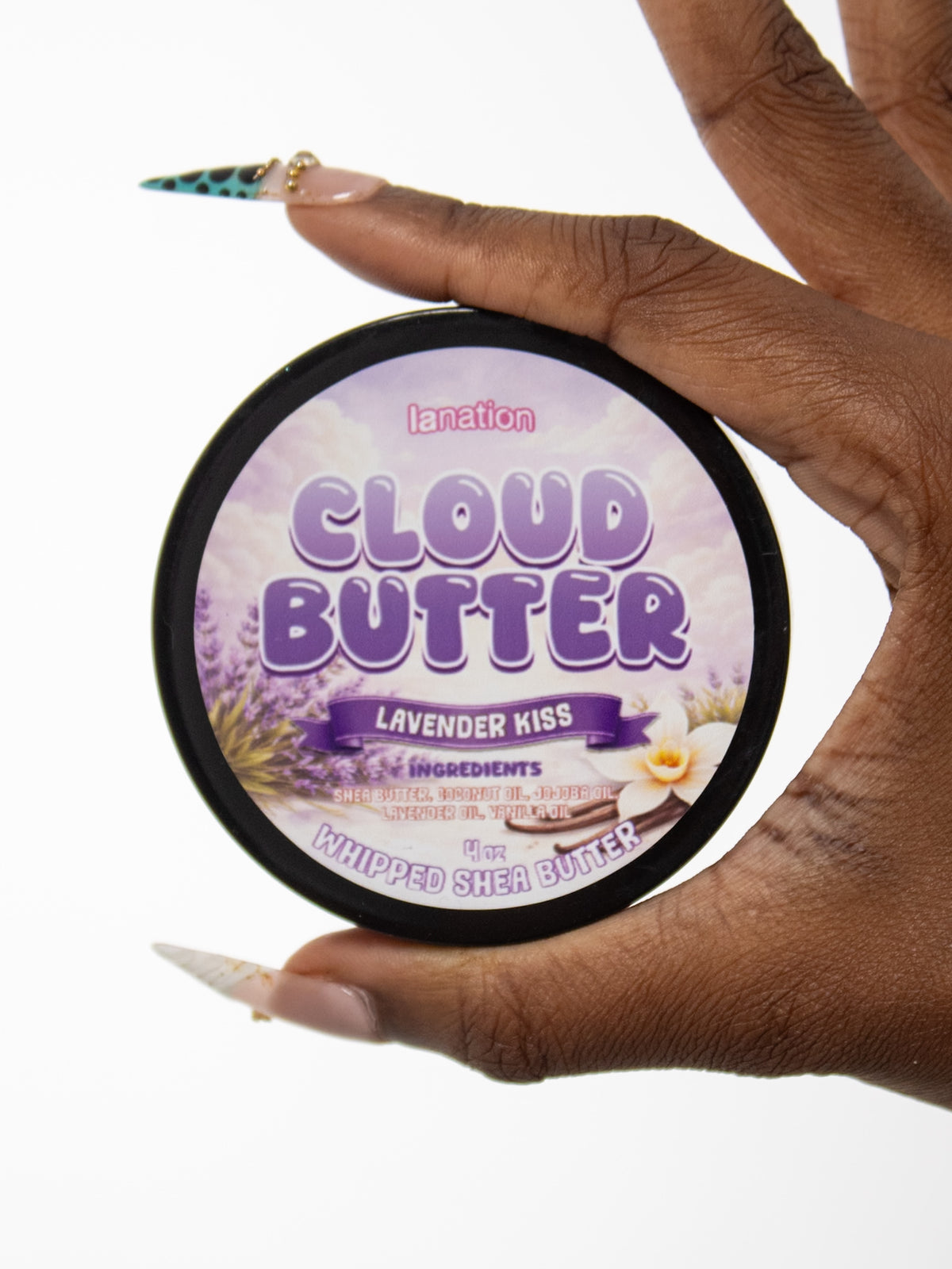 Cloud Butter held in hand showing jar size