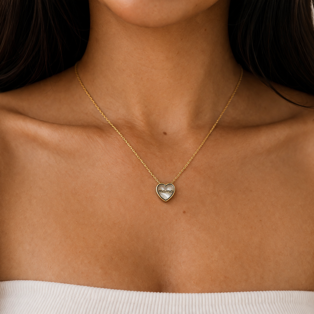 mama heart pendant necklace
