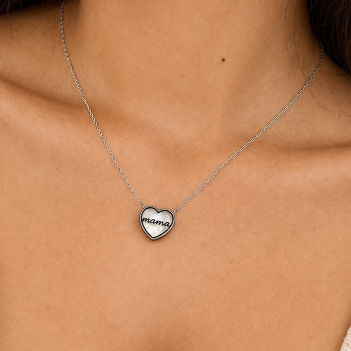 mama heart pendant necklace