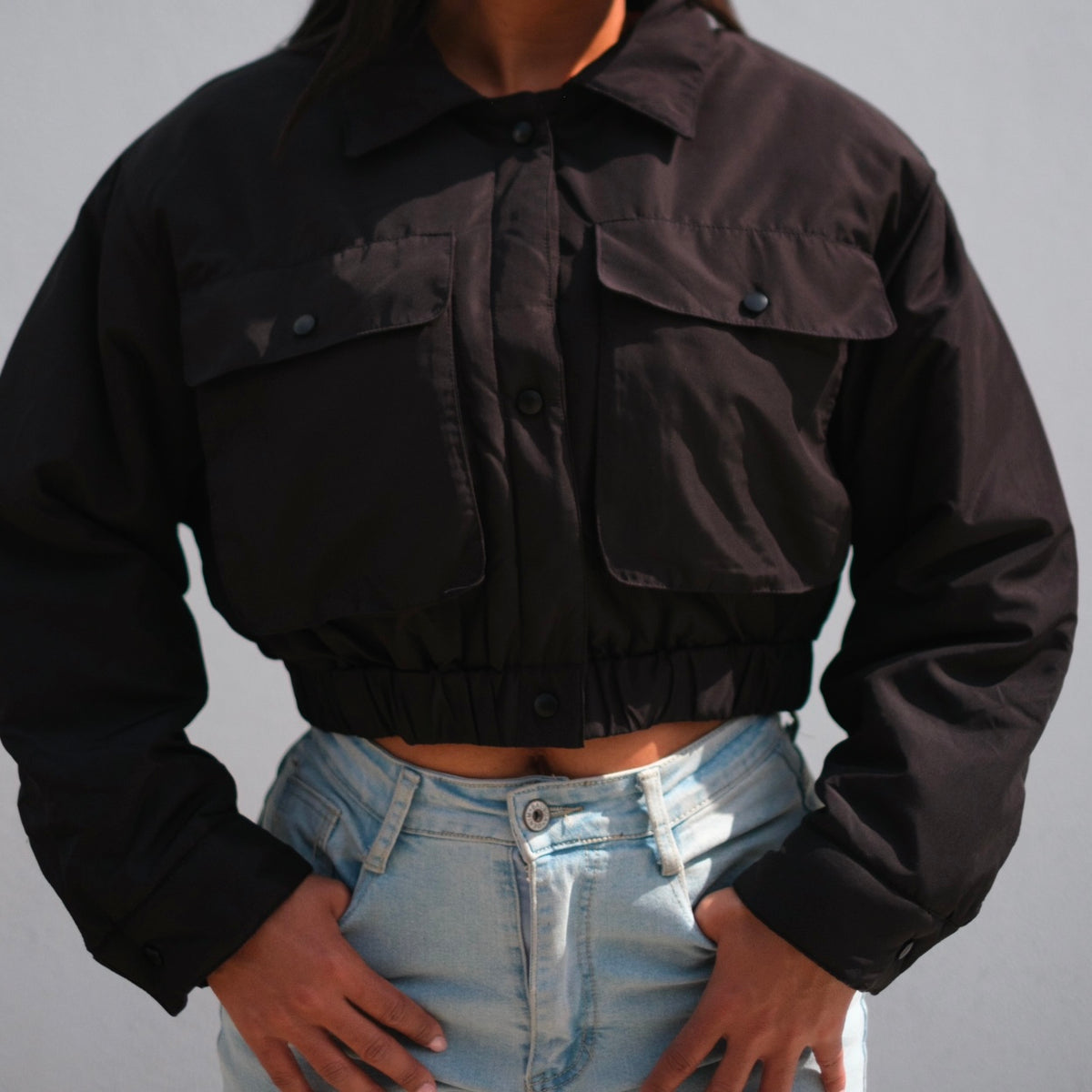 crop utility jacket