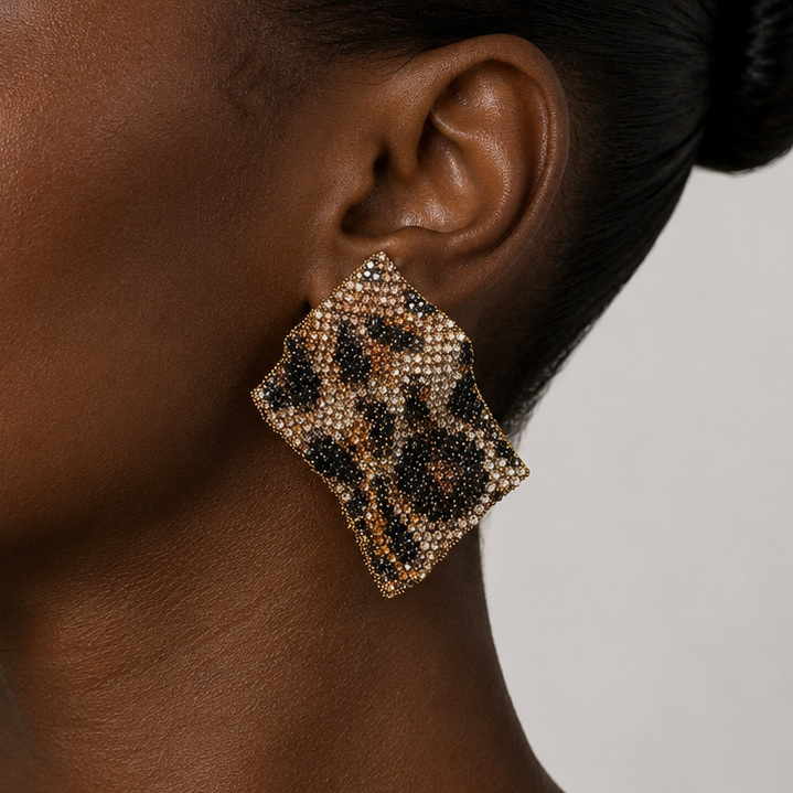 le safari plate earrings