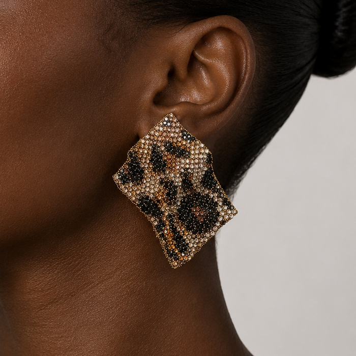 le safari plate earrings