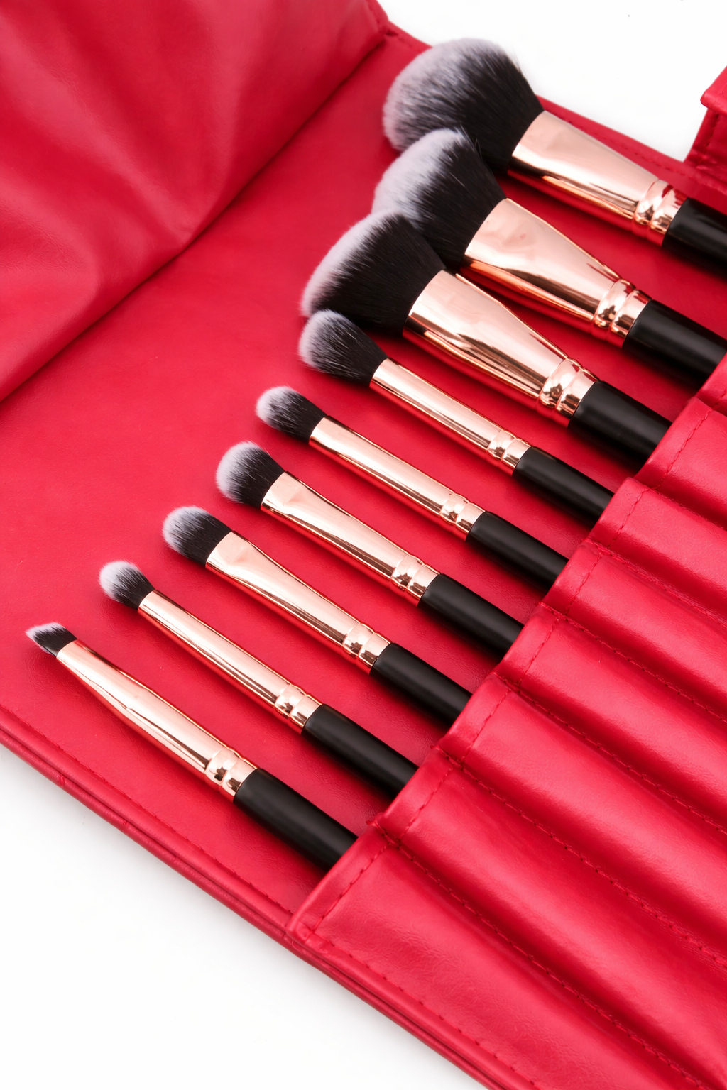 professional makeup brush set — 10 count